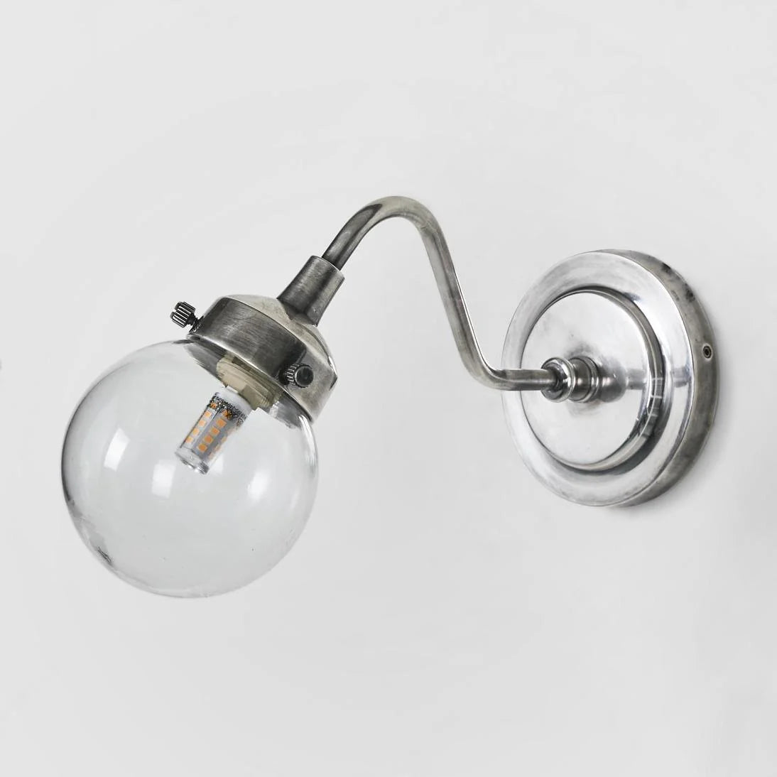 Beacon Outdoor Wall Light Clear & Antique Silver - ELPIM31197AS