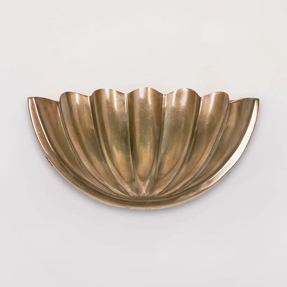 Half Moon Large Shell Shade Wall Light Brass - ELPIM31675AB