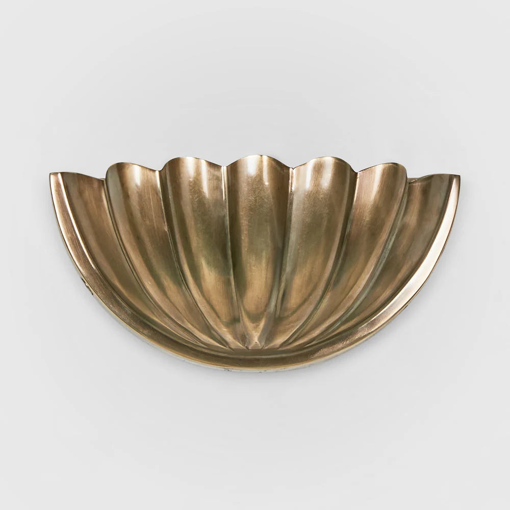 Half Moon Large Shell Shade Wall Light Brass - ELPIM31675AB