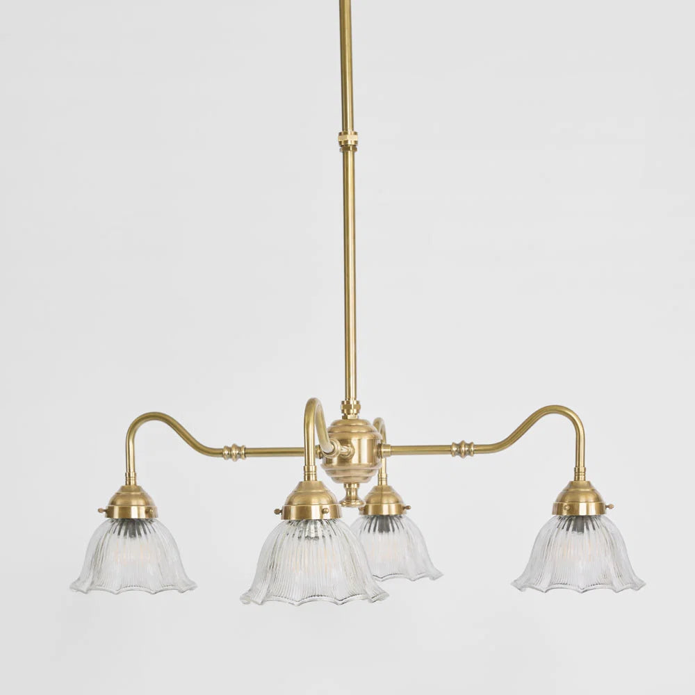 Farmount Pendant Light Clear & Antique Brass - ELPIM32184AB