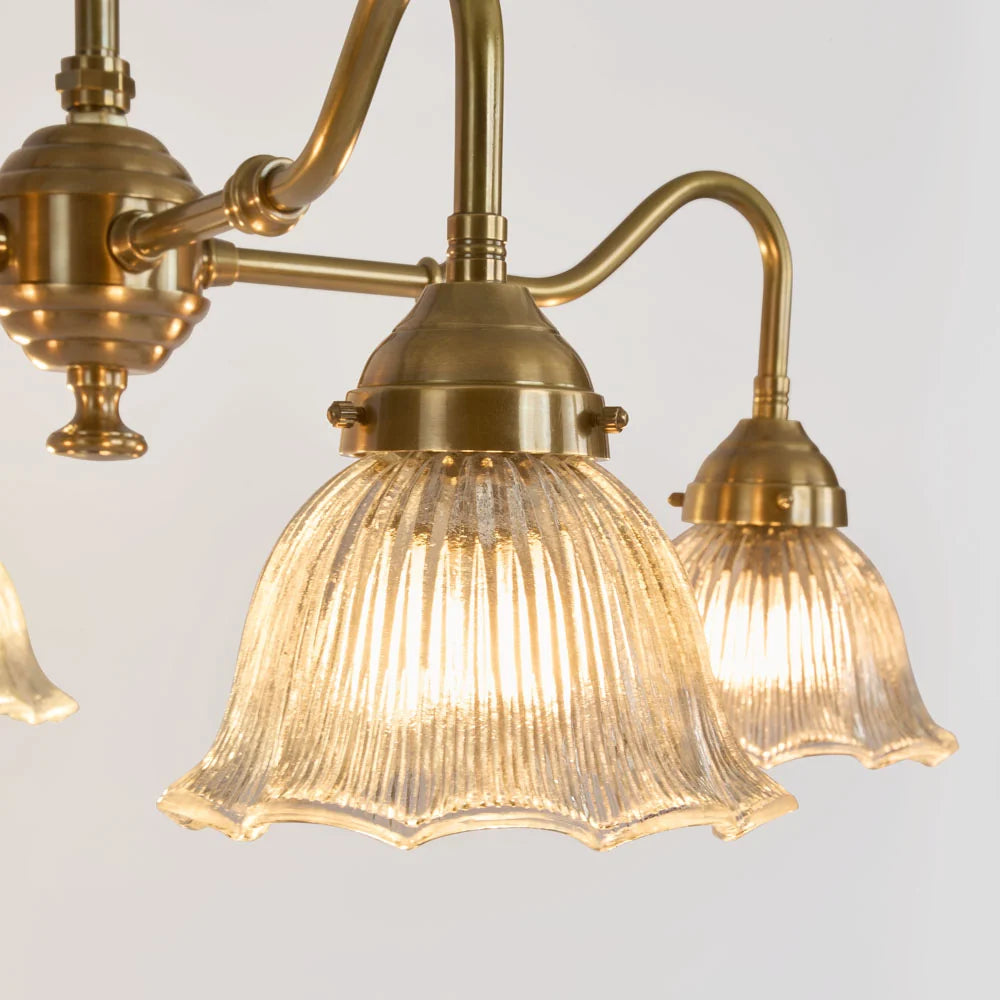 Farmount Pendant Light Clear & Antique Brass - ELPIM32184AB