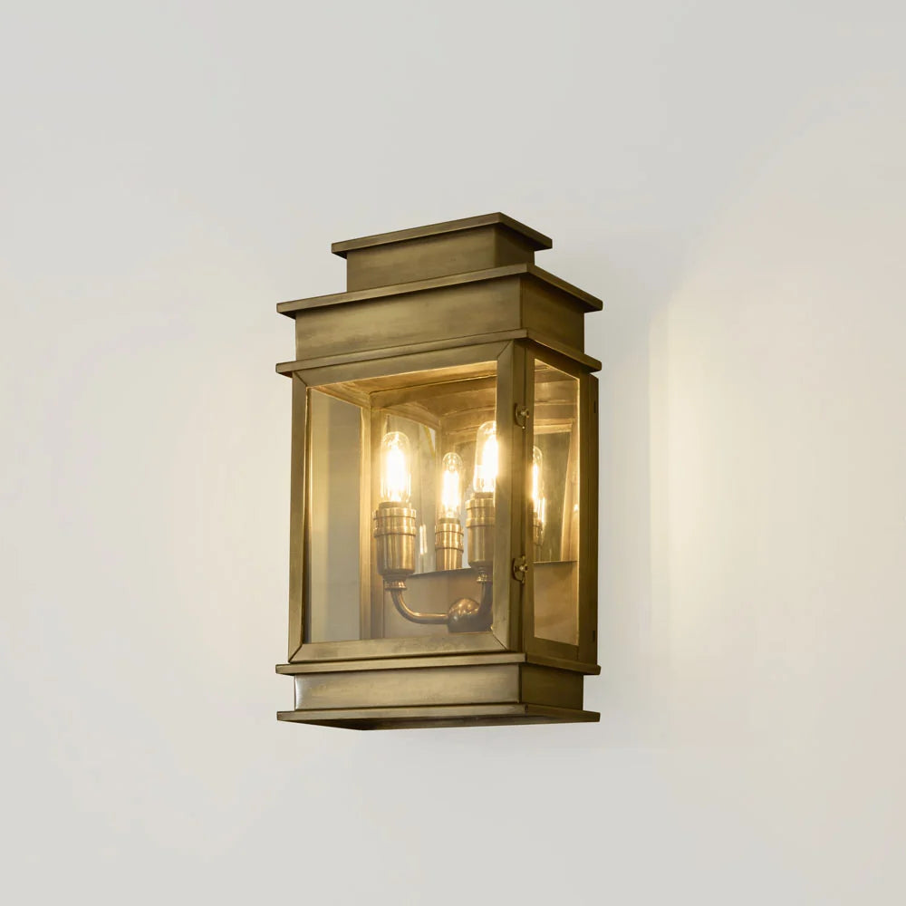 Regent Wall Light Clear & Antique Brass - ELPIM32229AB