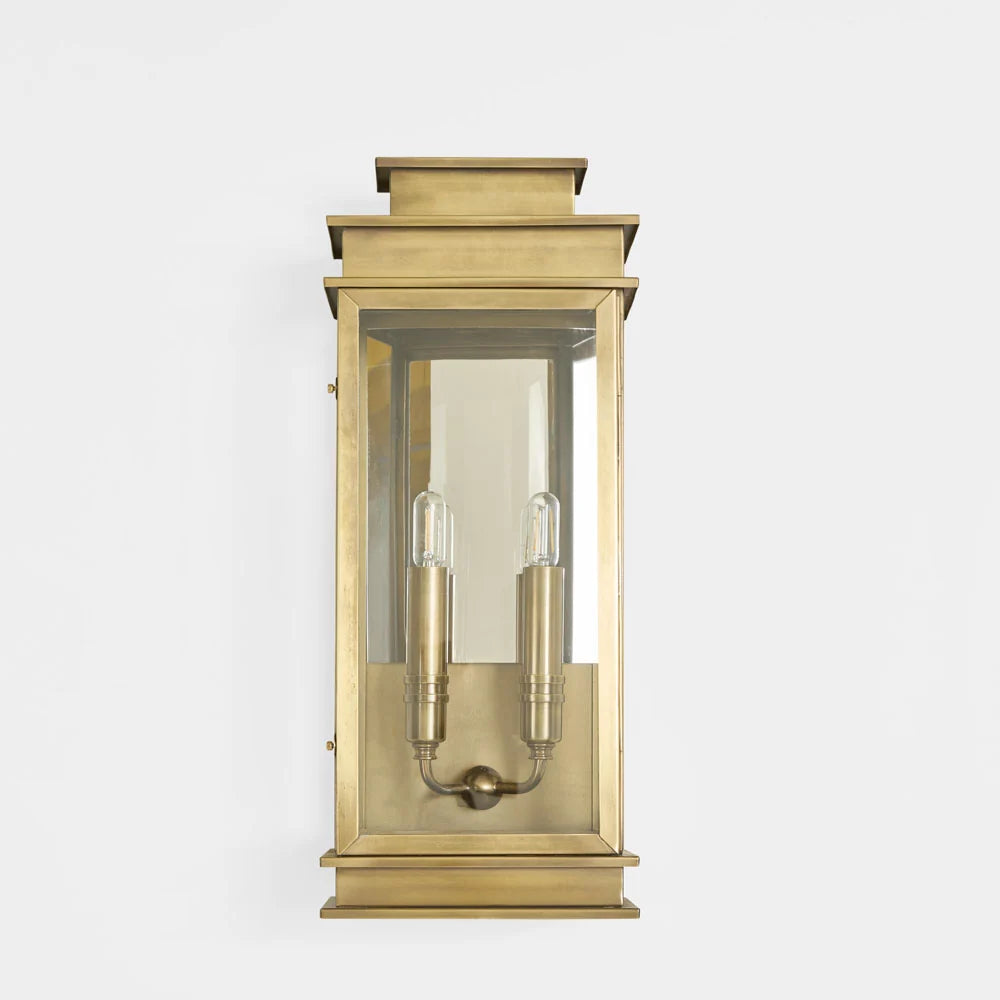Regent Outdoor Wall Light Antique Brass - ELPIM32230AB
