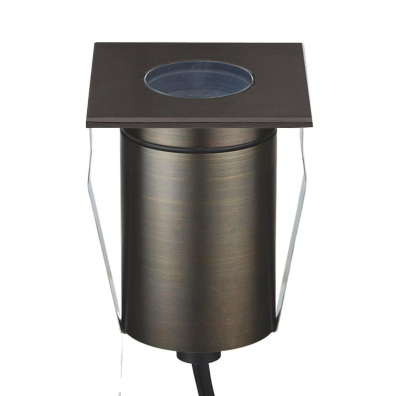 EMIT-85 LED Inground Wall Washer Square Open Light 12/24V 4W/6W Tri Colour Antique Brass - 10265