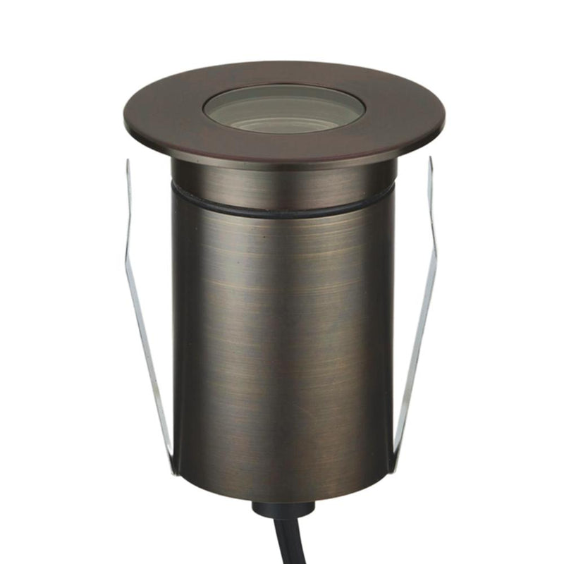 EMIT-85 LED Inground Wall Washer Round Open Light 12/24V 4W/6W Tri Colour Antique Brass - 10264