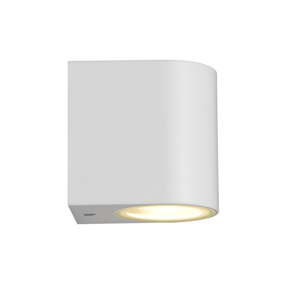 EOS2 Polycarbonate Single Exterior Wall Light White - EOS2 EX1-WH