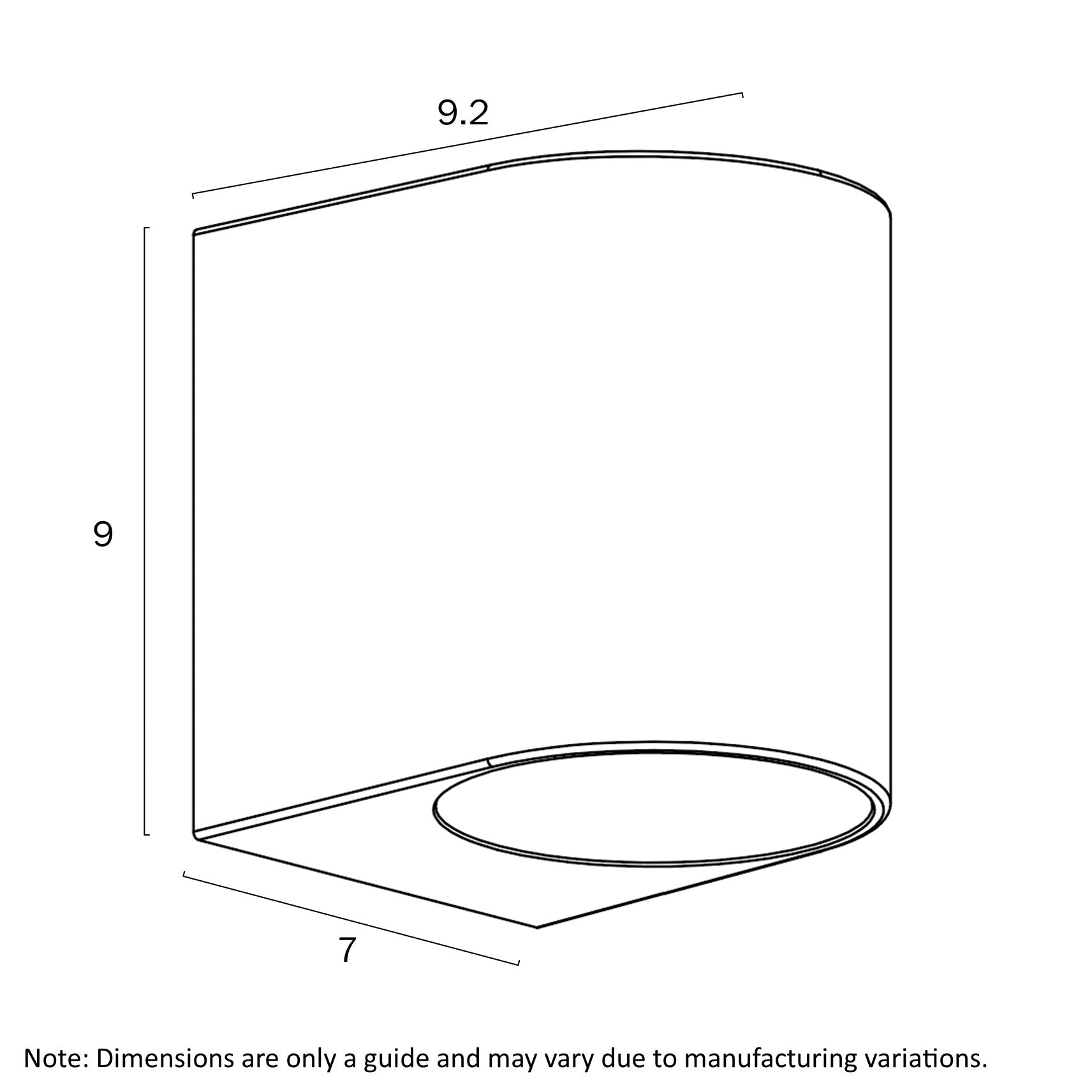 EOS2 Polycarbonate Single Exterior Wall Light White - EOS2 EX1-WH