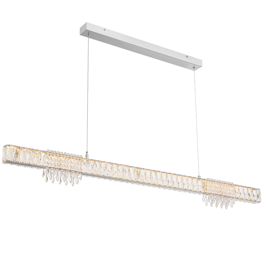 Erika LED Pendant 28W Tri Colour Chrome & Crystal - ERIKA PE-CH