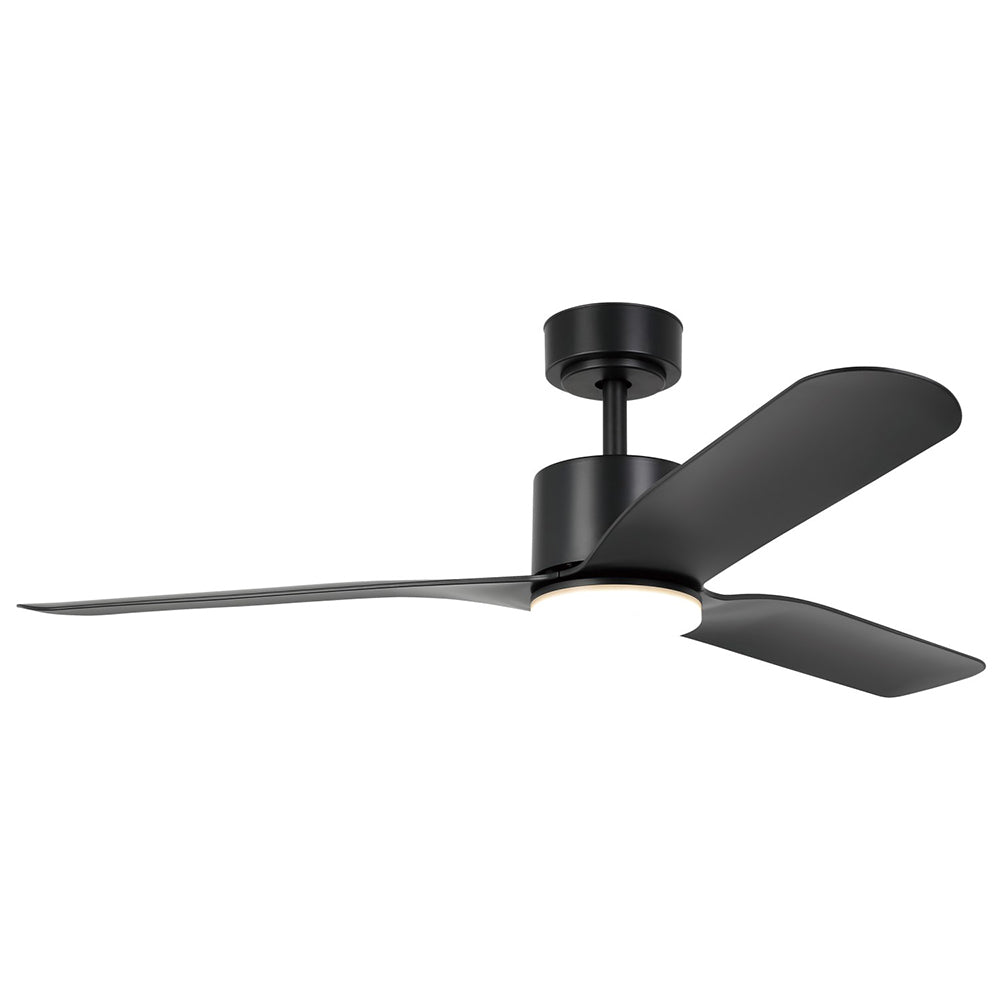 Buy DC Ceiling Fans With Light Australia ILUKA DC Ceiling Fan 52" Matt Black With LED - 20537802