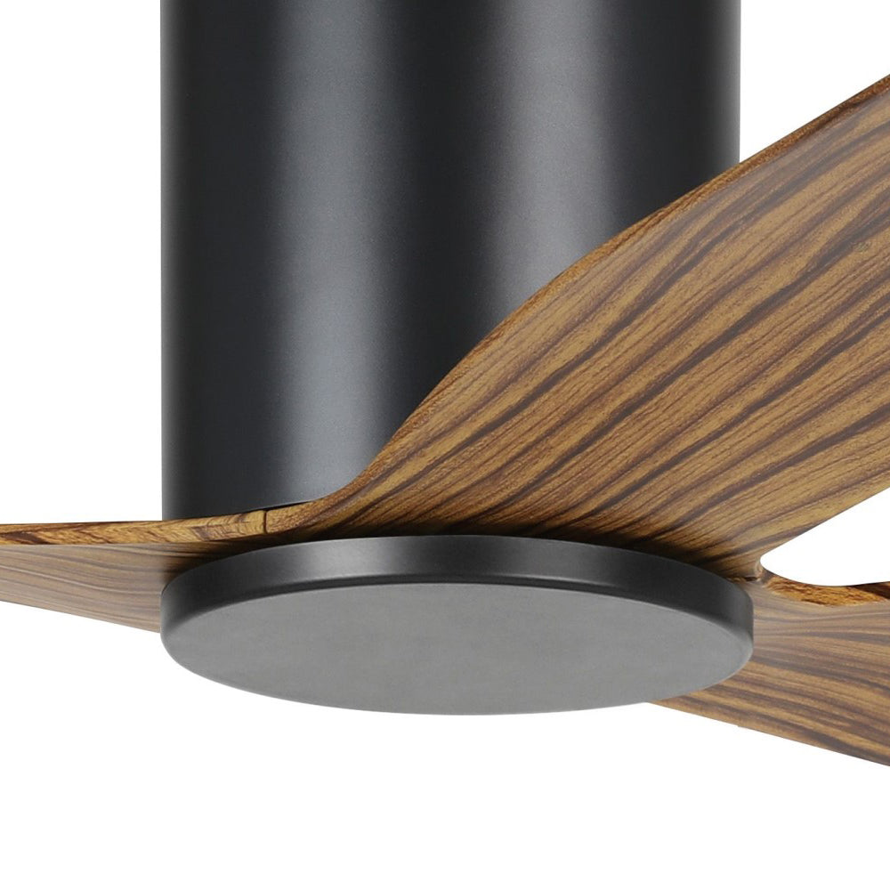 ILUKA Hugger DC Ceiling Fan 52" Black & Wood - 20538215