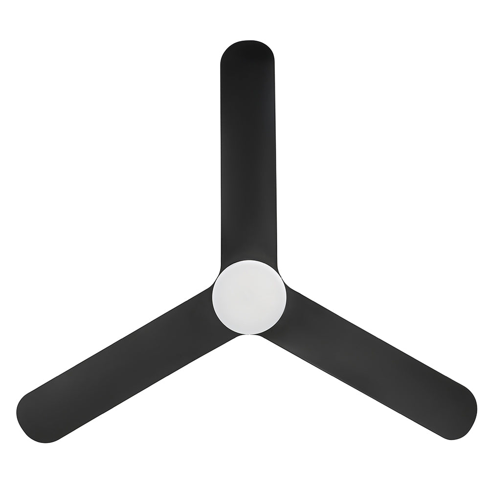 Buy DC Ceiling Fans With Light Australia ILUKA Hugger DC Ceiling Fan 52" Matt Black With LED - 20538302