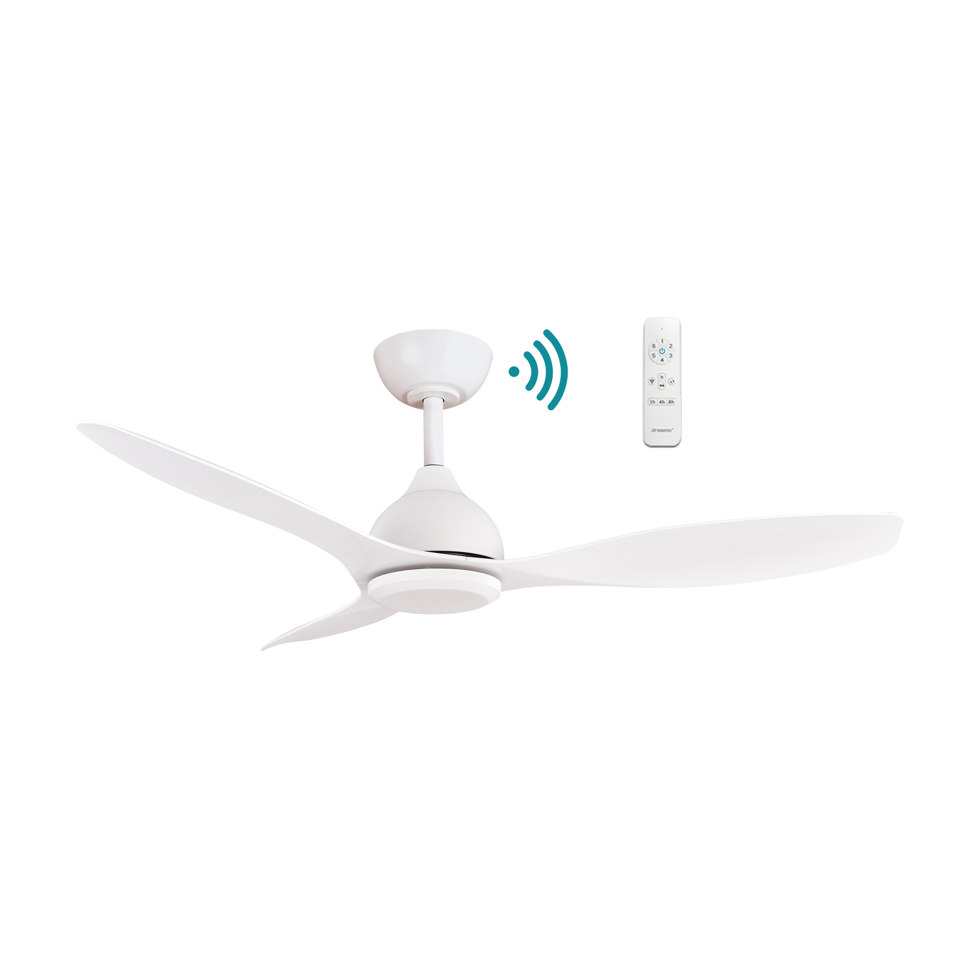 Elite DC Ceiling Fan 52" 3 Blade Matt White With WIFI Remote - MEDC133W