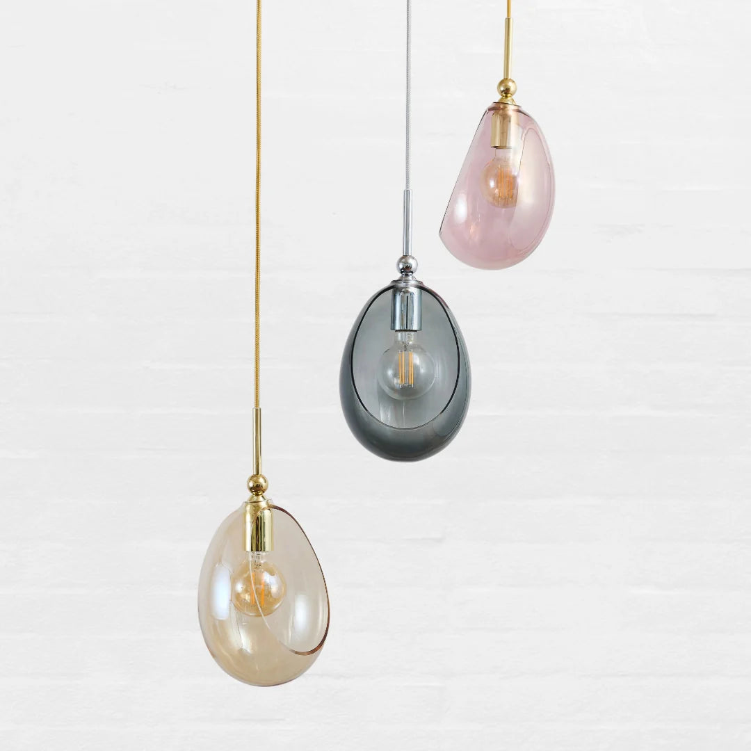 Embrace Medium Pendant Light Golden Smoke & Shiny Silver - LA102103