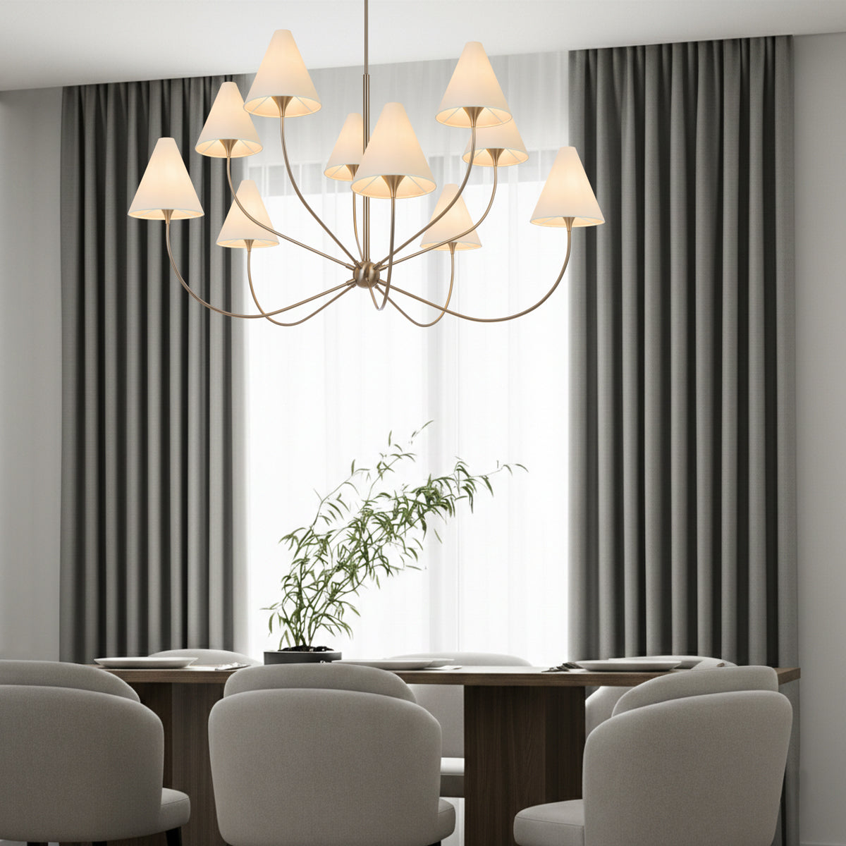Farnix 10 Light Pendant Nickel Matt - FARNIX PE10-NK