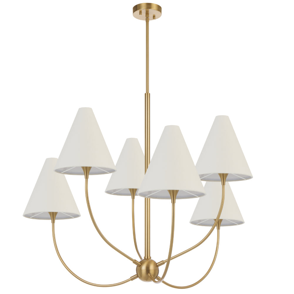 Farnix 6 Light Pendant Antique Gold - FARNIX PE06-AG