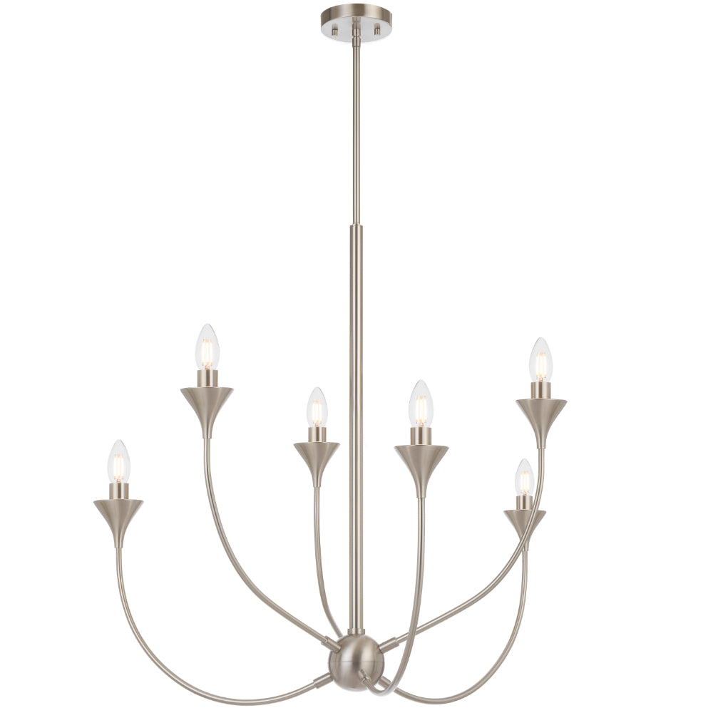 Farnix 6 Light Pendant Nickel Matt - FARNIX PE06-NK