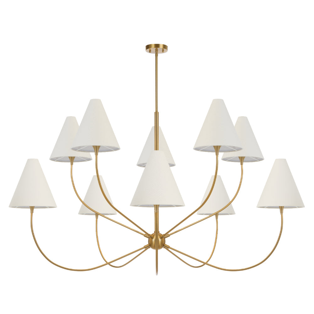 Farnix 10 Light Pendant Antique Gold - FARNIX PE10-AG