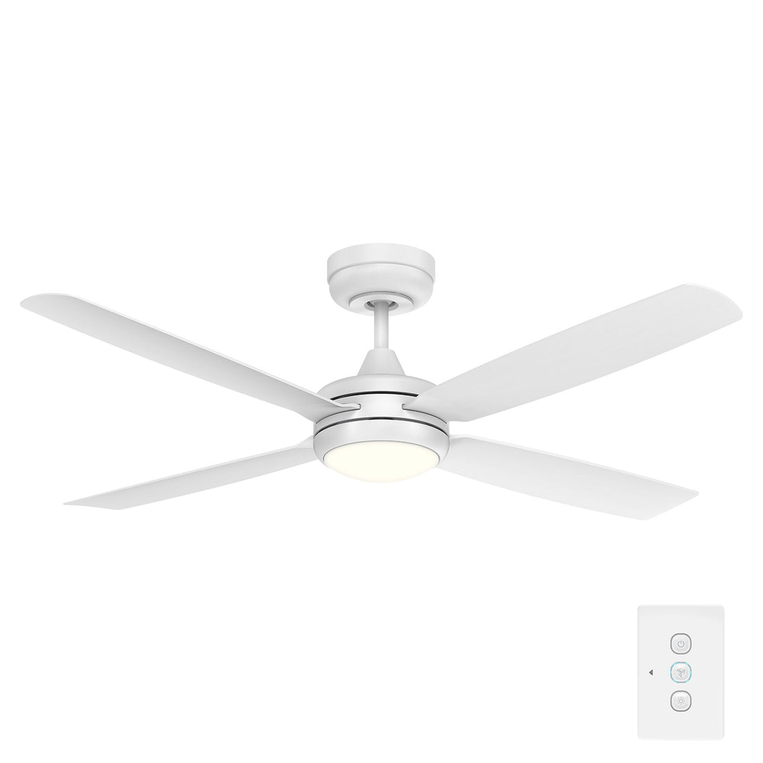 Colombo DC Ceiling Fan 52" With LED Light White - FC1188134WH