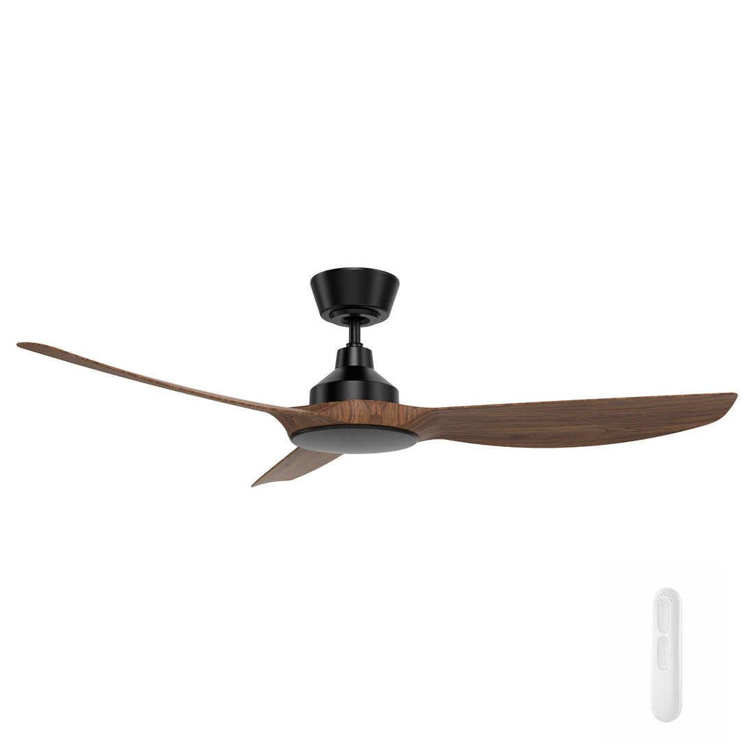 Jota Large DC Ceiling Fan 52" Dark Timber & Black With Remote - FC2110133DT
