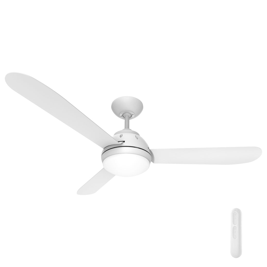 Brooke DC Ceiling Fan 50" With LED Light White And Remote - FC947123WH