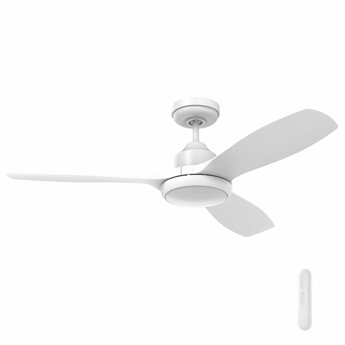 Raptor Small DC Ceiling Fan 48" With CCT LED Light White And Remote - FC978123WH