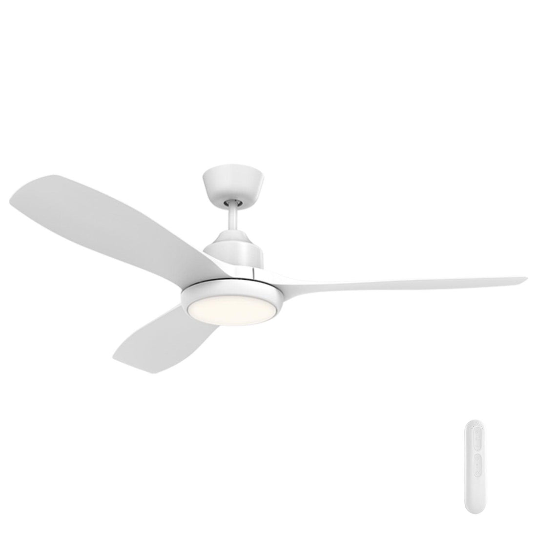 Raptor DC Ceiling Fan 52" With LED Light White And Remote - FC978133WH