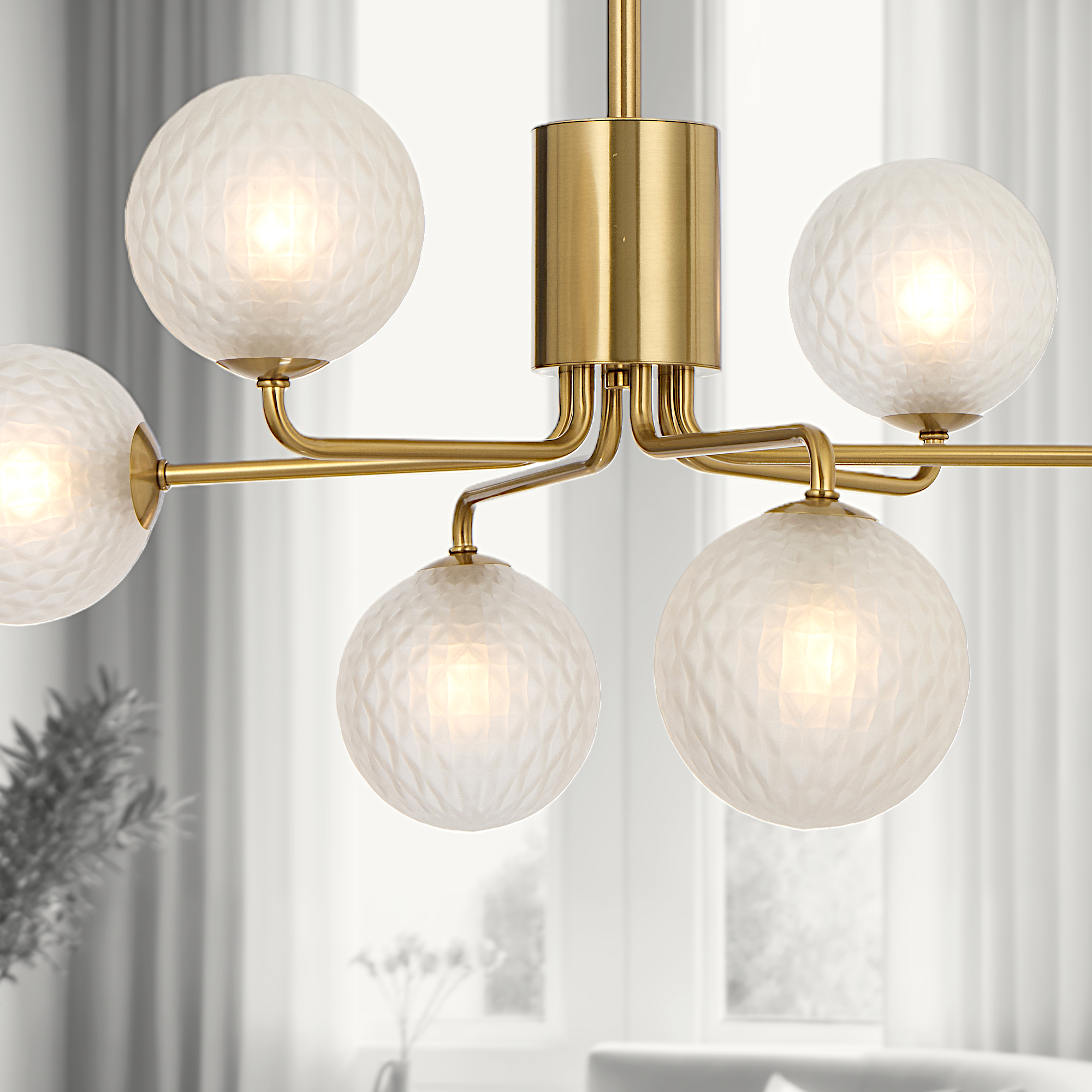 Felton 6 Light Pendant Antique Gold & Frost - FELTON PE06-AGFRT