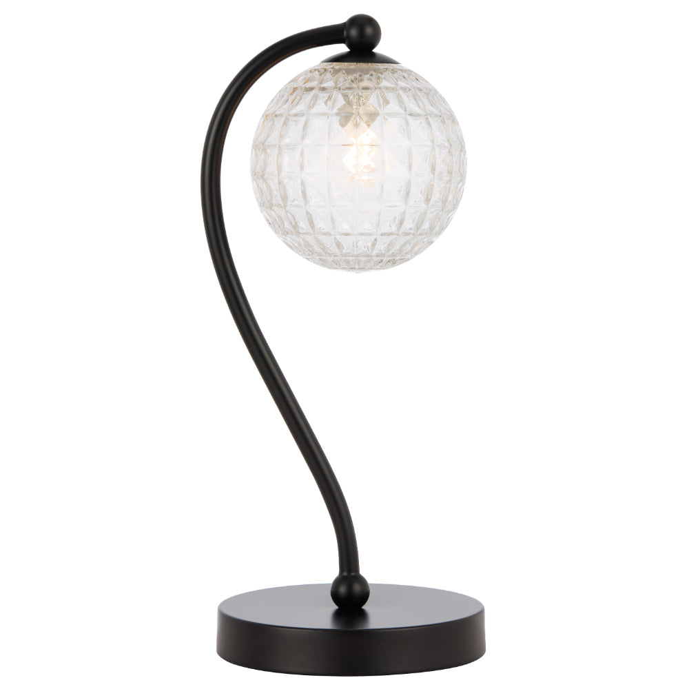 Felton Table Lamp Black & Clear - FELTON TL-BKCLP