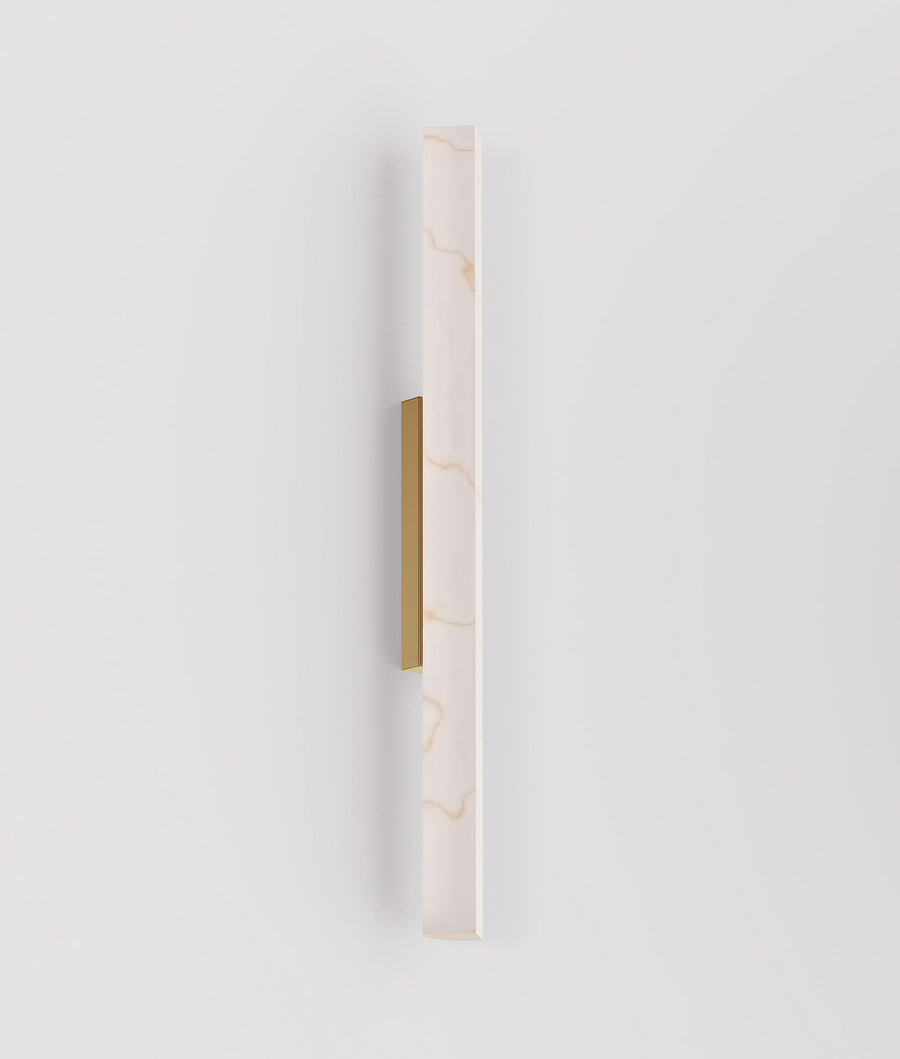 Flecha Large LED Wall Light Angled Faux Marble With Veining Effect 14W Tri Colour Brass - FLECHA2L