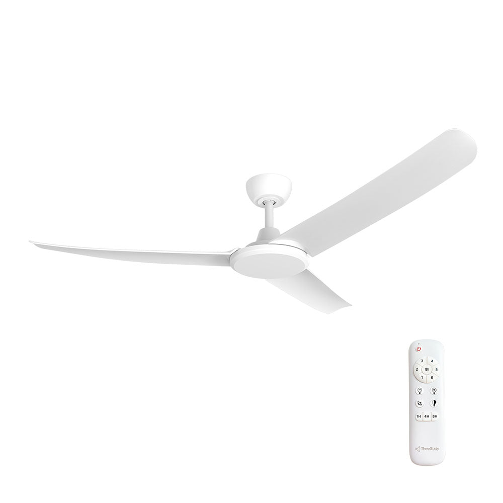 FlatJET DC Ceiling Fan 56" White Polymer Blade - FLJ56MW