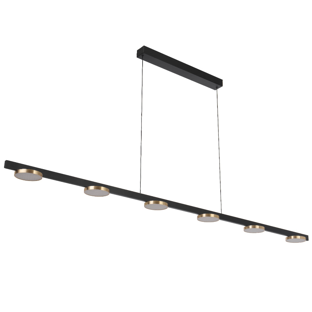 Fordo 1800mm LED Pendant Light 30W 3000K Black - FORDO PE180-BK