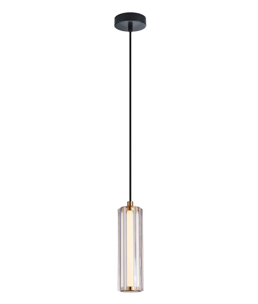 Freccia LED Curve Cylinder Pendant Light 3W Tri Colour Clear Glass - FRECCIA2