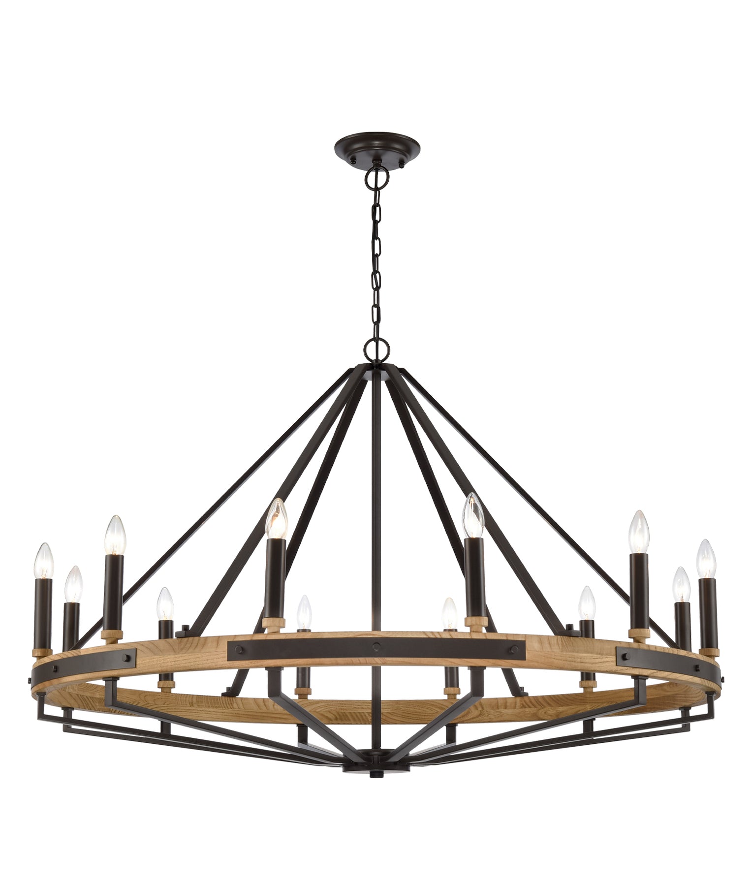 Funale 12 Light  Pendant Natural Wood - FUNALE3