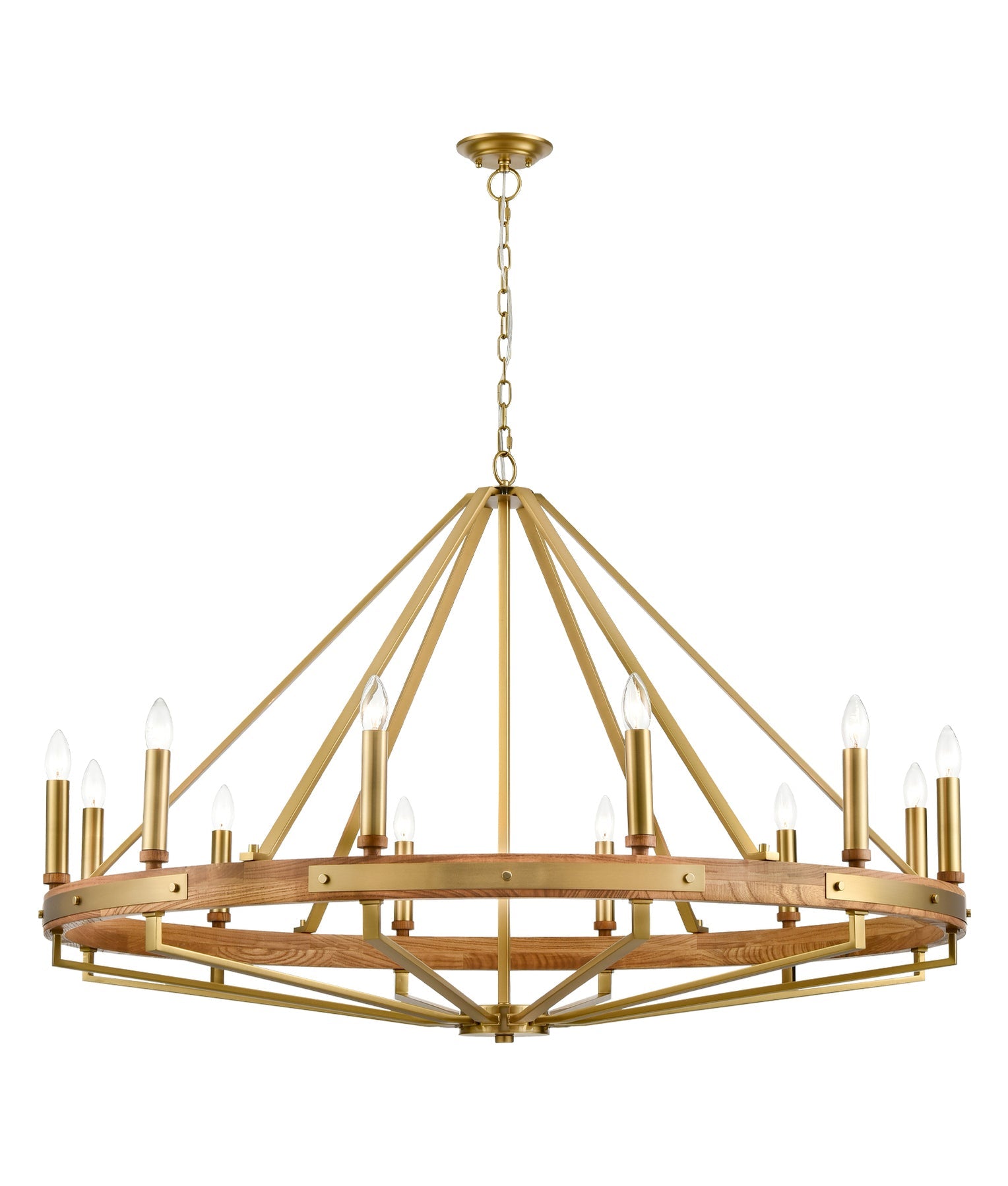 Funale 12 Light  Pendant Oak Wood - FUNALE6