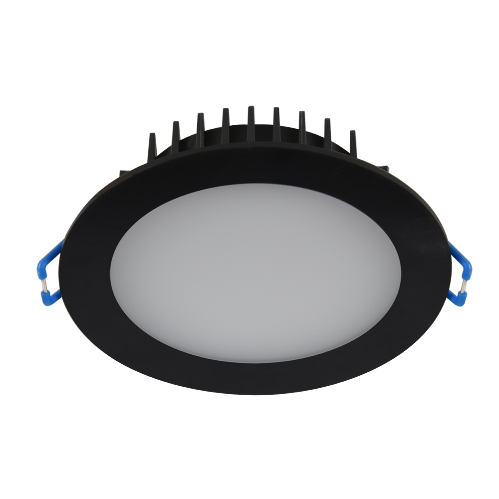 Buy Recessed LED Downlights Australia TriValite Recessed LED Downlight Black Metal 3CCT - 172083BK