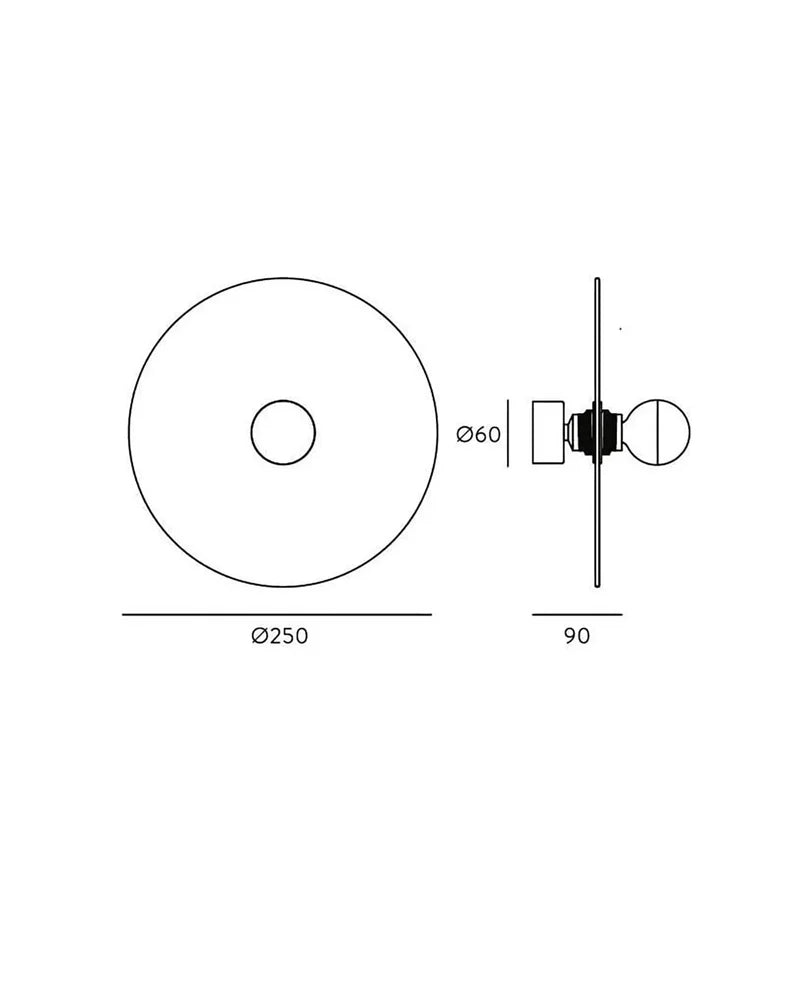 Fest Wall Light Black & Brown - ARO.A1053/5/NEG+1223 BRO