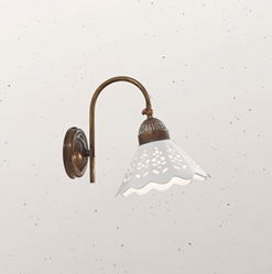 Fiori Di Pizzo 300mm Wall Light Pre Aged & White - IL.065.19.OC