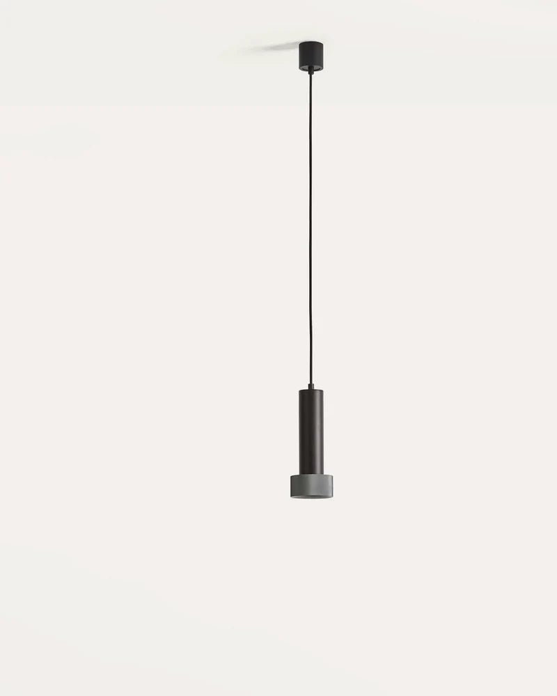 Focus LED Pendant Light 5W 3000k Matte Black & Alabaster - ARO.C1279/NEG-ALA