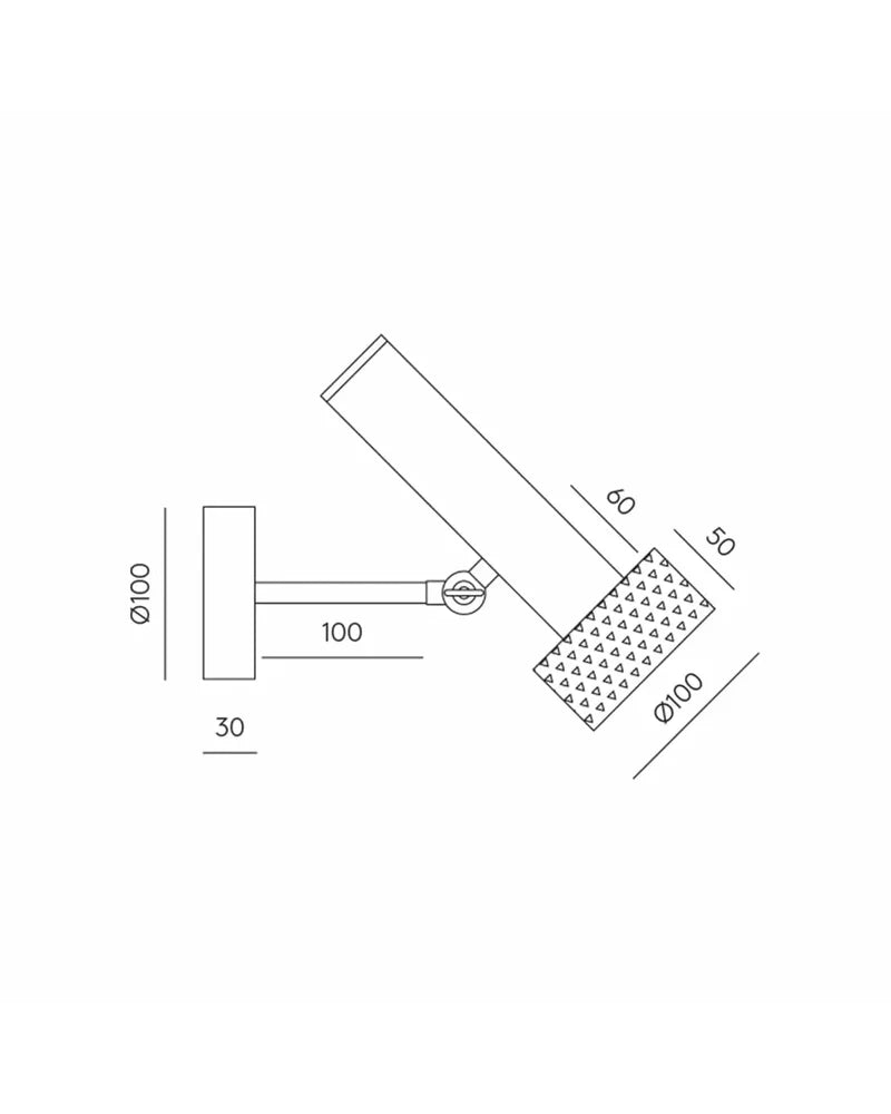 Focus LED Wall Light 5W 3000k Black - ARO.A1279/NEG-NEG