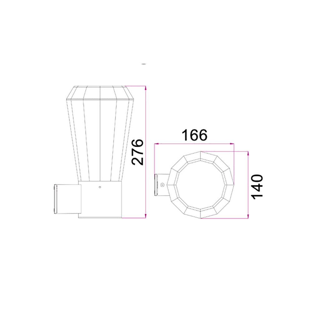 Buy Exterior Wall Lights Australia GEB Exterior LED Surface Mounted Wall Light Dark Grey 13W 3000K IP54 - GEB1