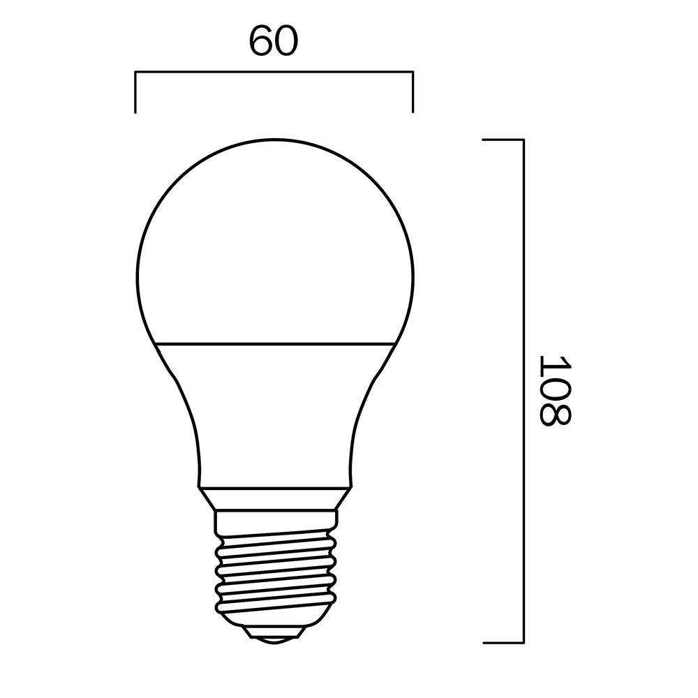 Buy LED Globes Australia A60 LED Globe ES 240V 5W White Polycarbonate 4000K - G A605E27OP840