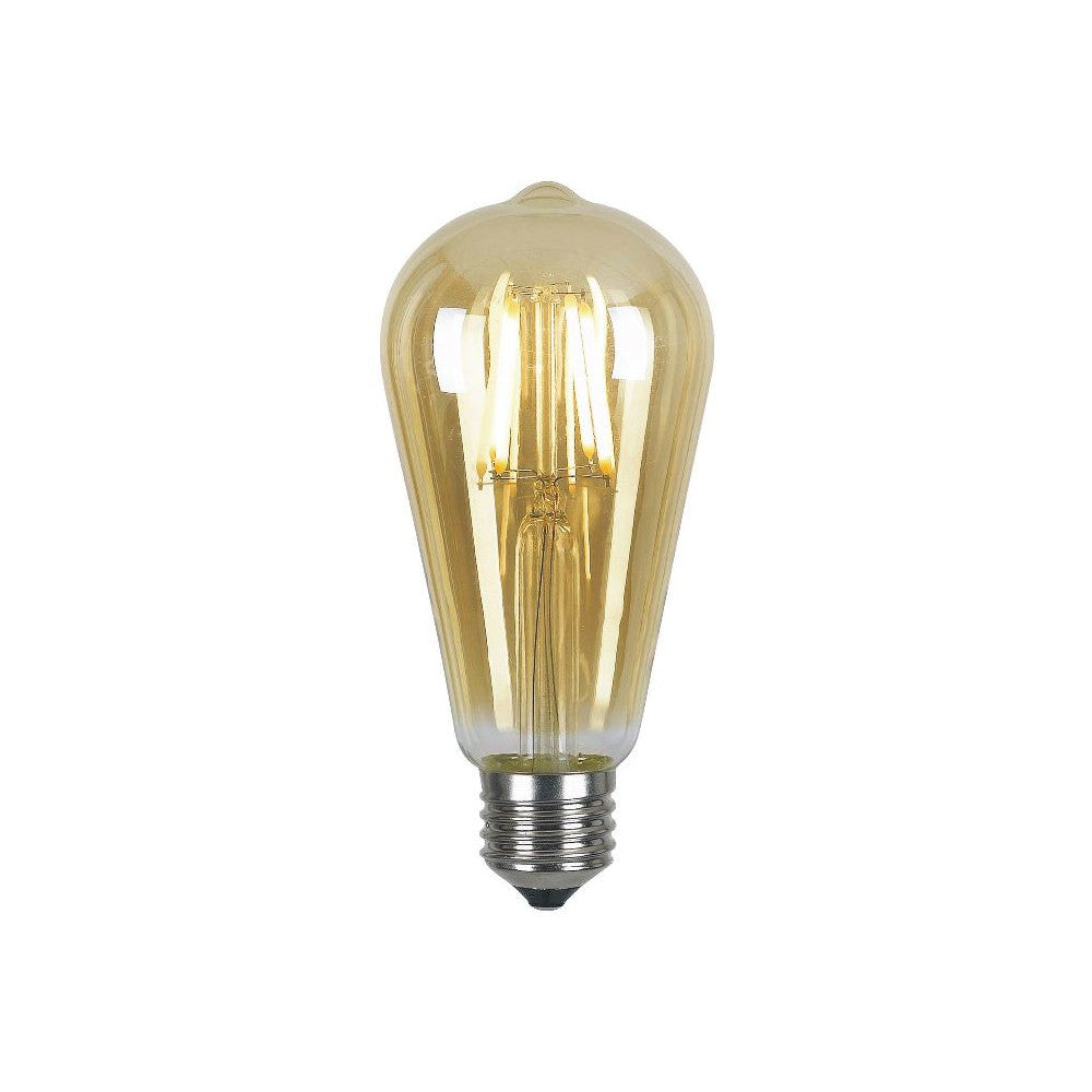 LED Filament Globe ES 240V 4W Amber Glass 3000K - GL F.PILT.4-AM83