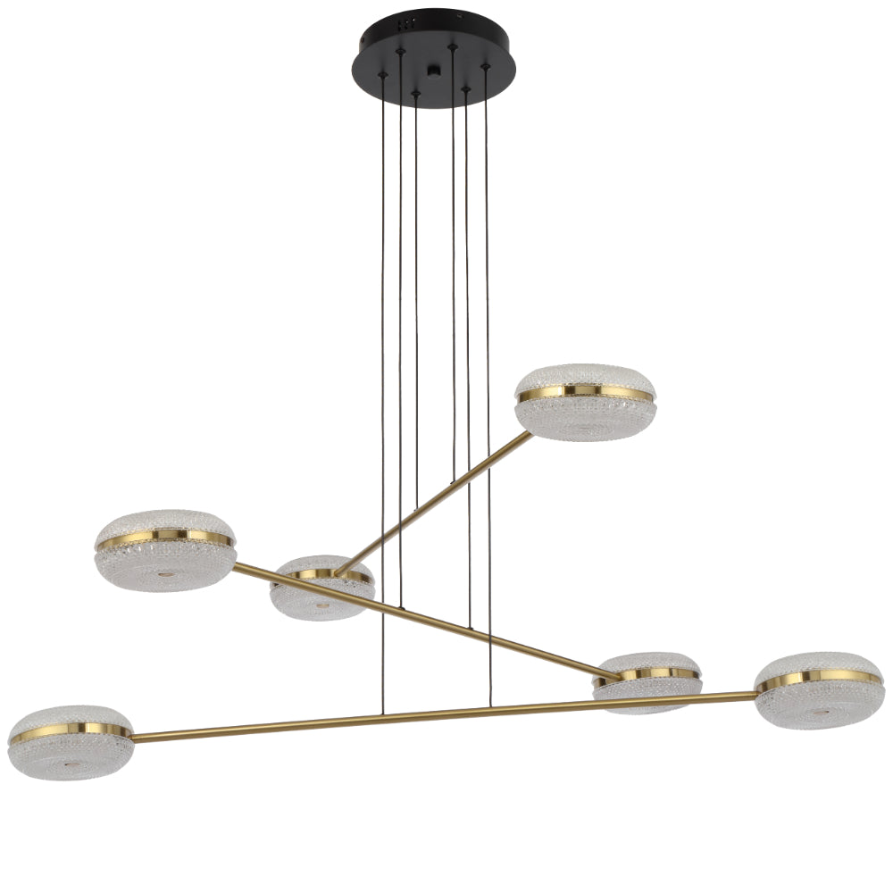 Govan 6 Light LED Pendant Antique Gold - GOVAN PE6-AG