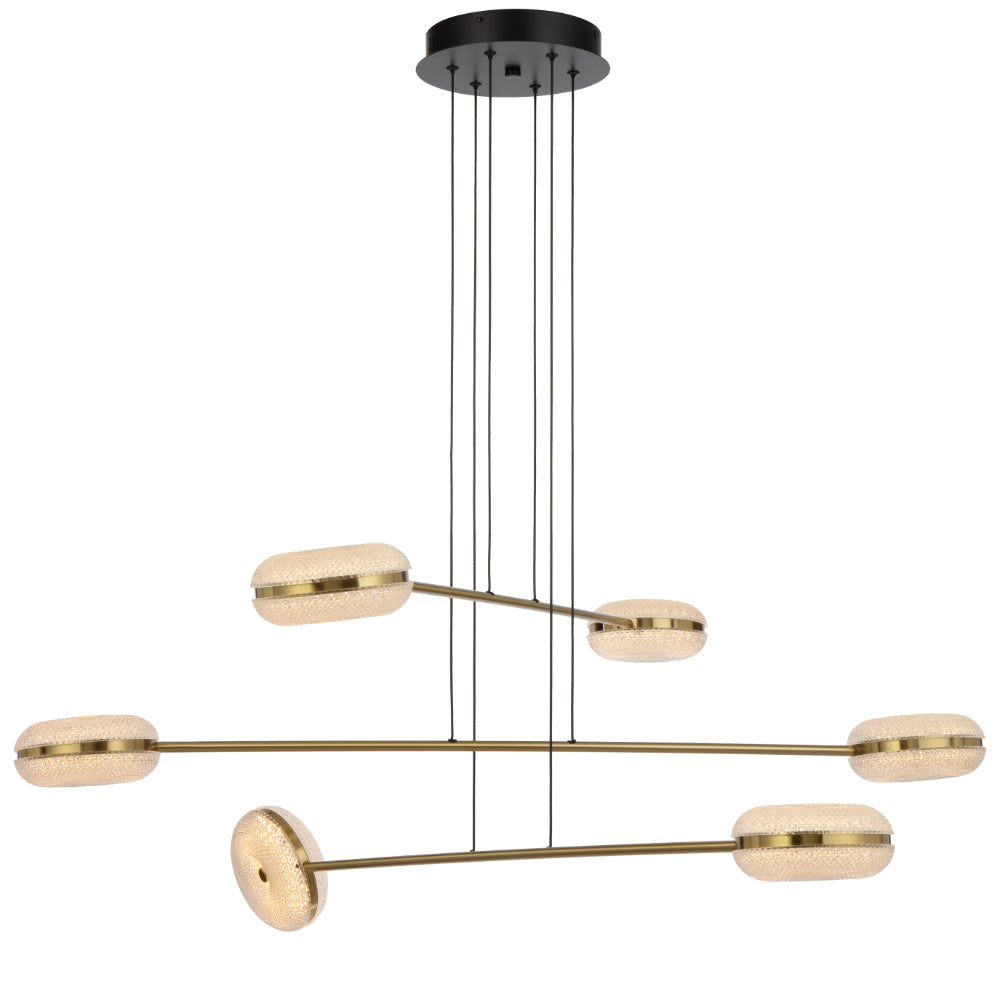 Govan 6 Light LED Pendant Antique Gold - GOVAN PE6-AG