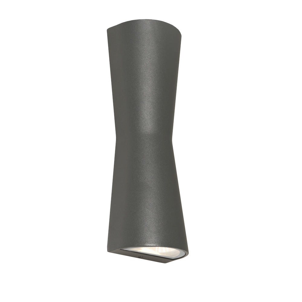 Graz 2 Light 12W LED Exterior Wall Light Charcoal - GRAZ2ECHA