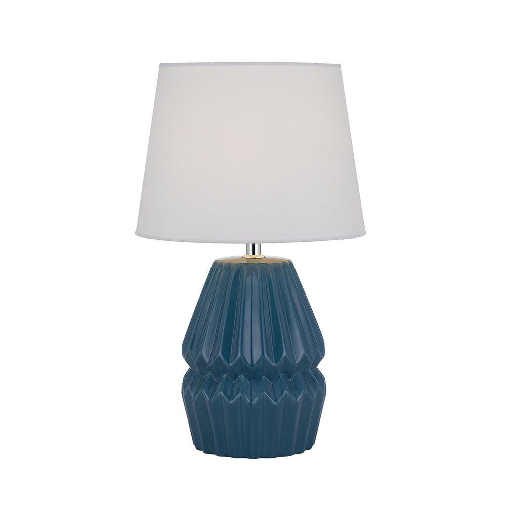 GREET Table Lamp Blue / White Ceramic - GREET TL-BLWH