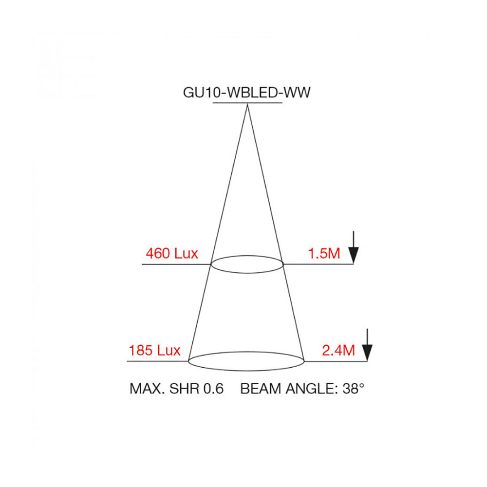 Buy LED Globes Australia LED Globe GU10 240V 6W 3000K - GU10-WBLED-WW