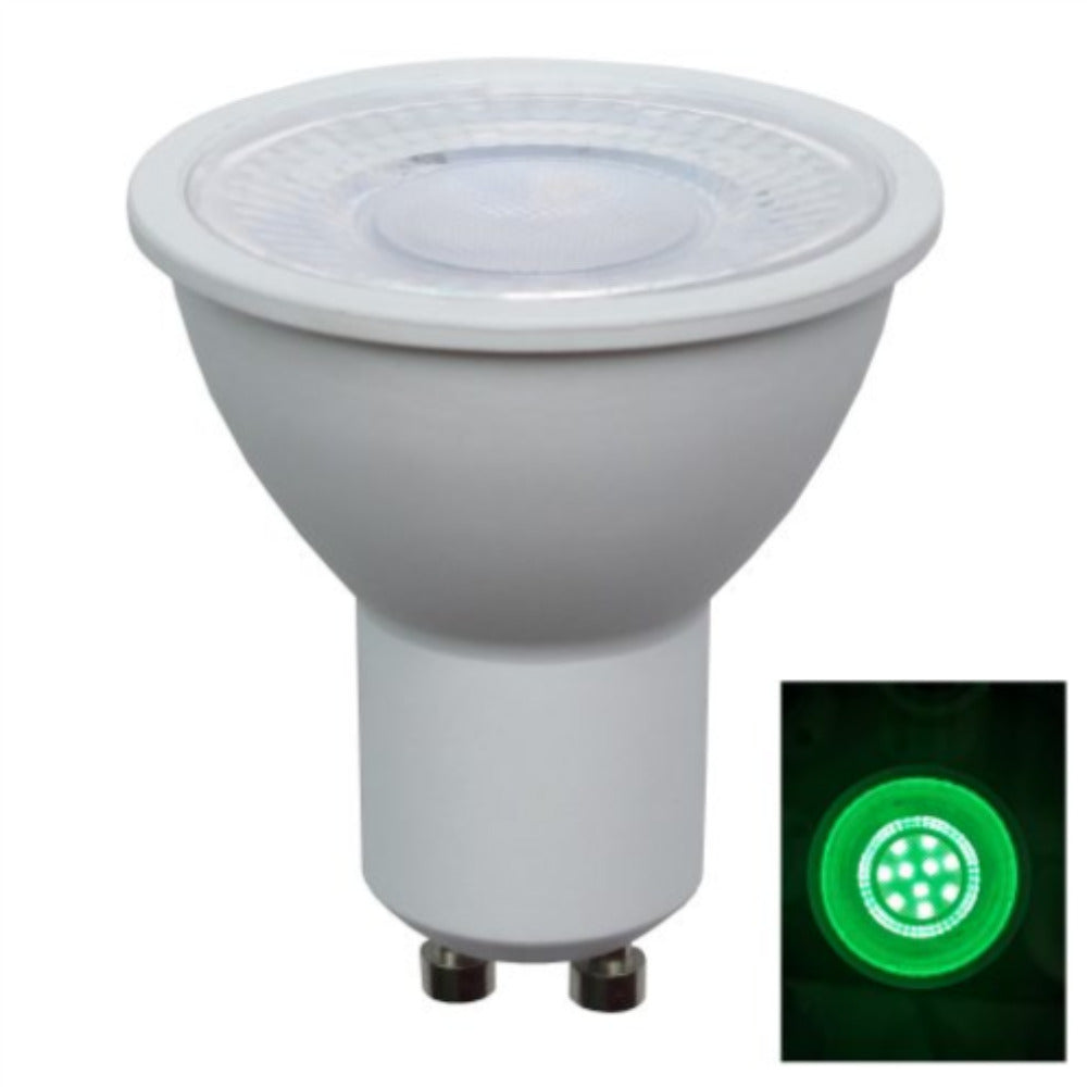 Buy LED Globes Australia LED Globe GU10 240V 5W White Plastic Green - GU10G01A