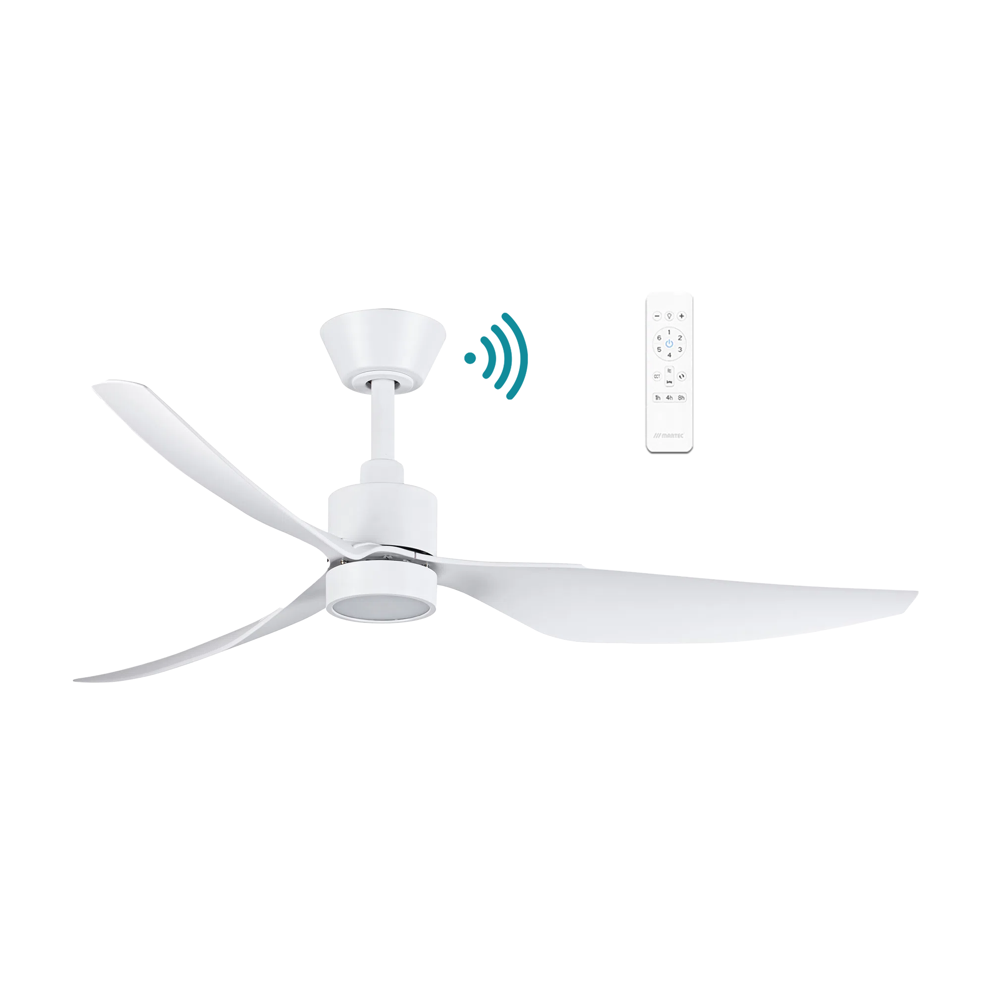 Genoa DC Ceiling Fan With LED Light 50" 3 Blade Matt White With WIFI Remote - MGDC1333W