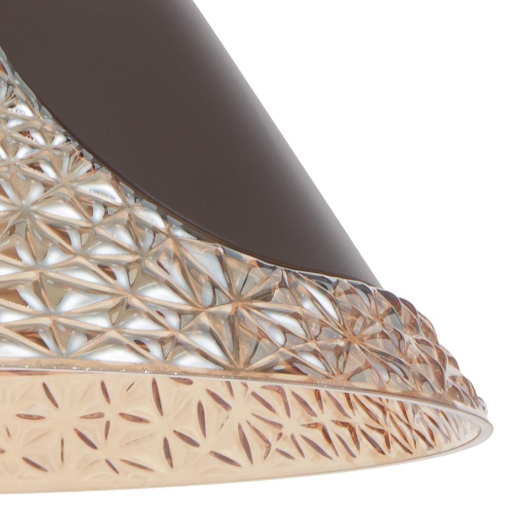 Halifax 500mm LED Pendant Light 28W 3CCT Bronze & Amber - HALIFAX PE50-BZ